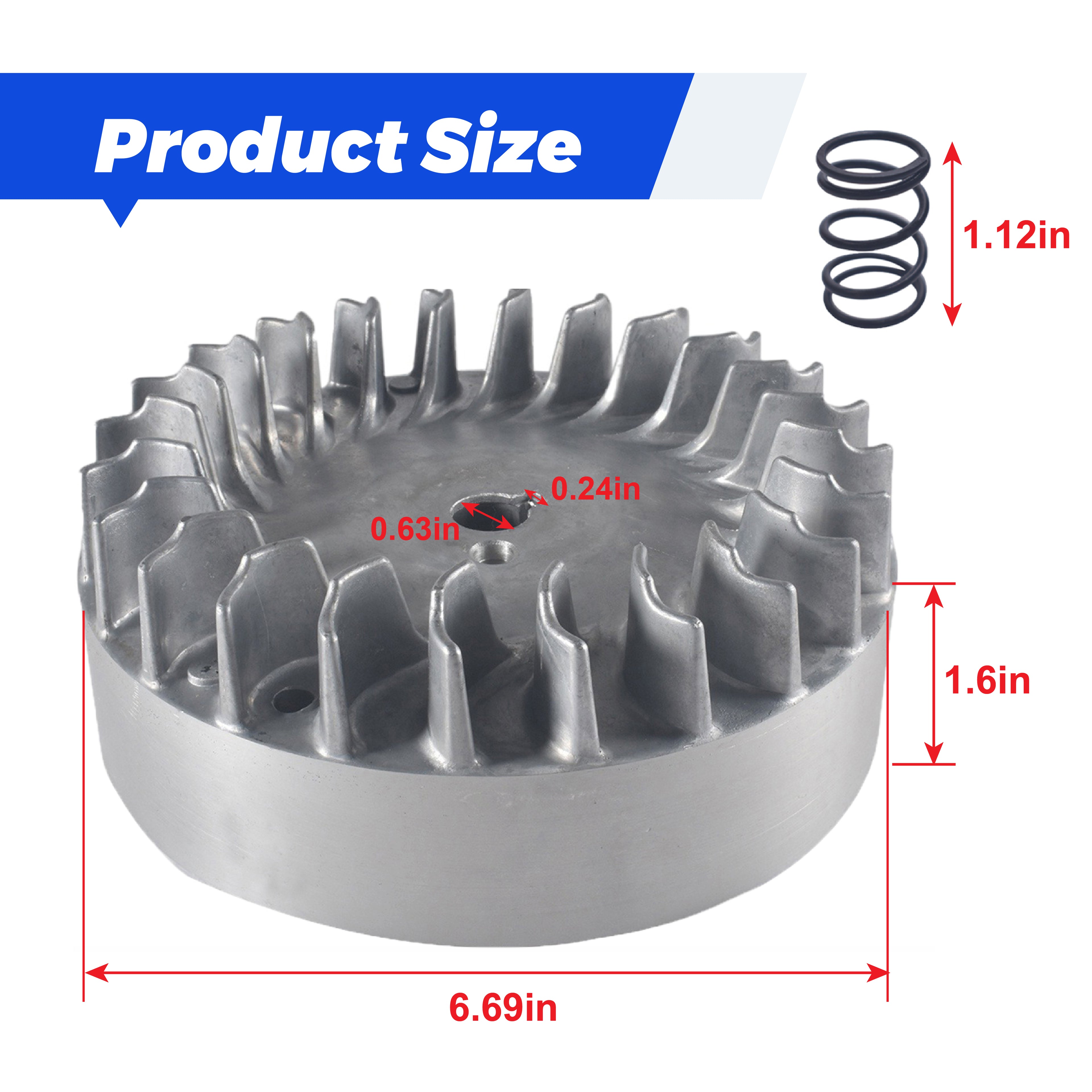 Aluminum Flywheel 10krpm With Spark Plug 22lb Springs For Honda gx200 For Clone 196cc BSP Tilly For Predator 160cc 196cc 212cc 224cc 69730 69736 Non Hemi Mini Bike Performance Parts