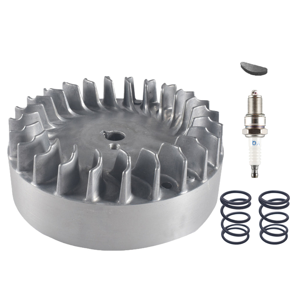 Aluminum Flywheel 10krpm With Spark Plug 22lb Springs For Honda gx200 For Clone 196cc BSP Tilly For Predator 160cc 196cc 212cc 224cc 69730 69736 Non Hemi Mini Bike Performance Parts