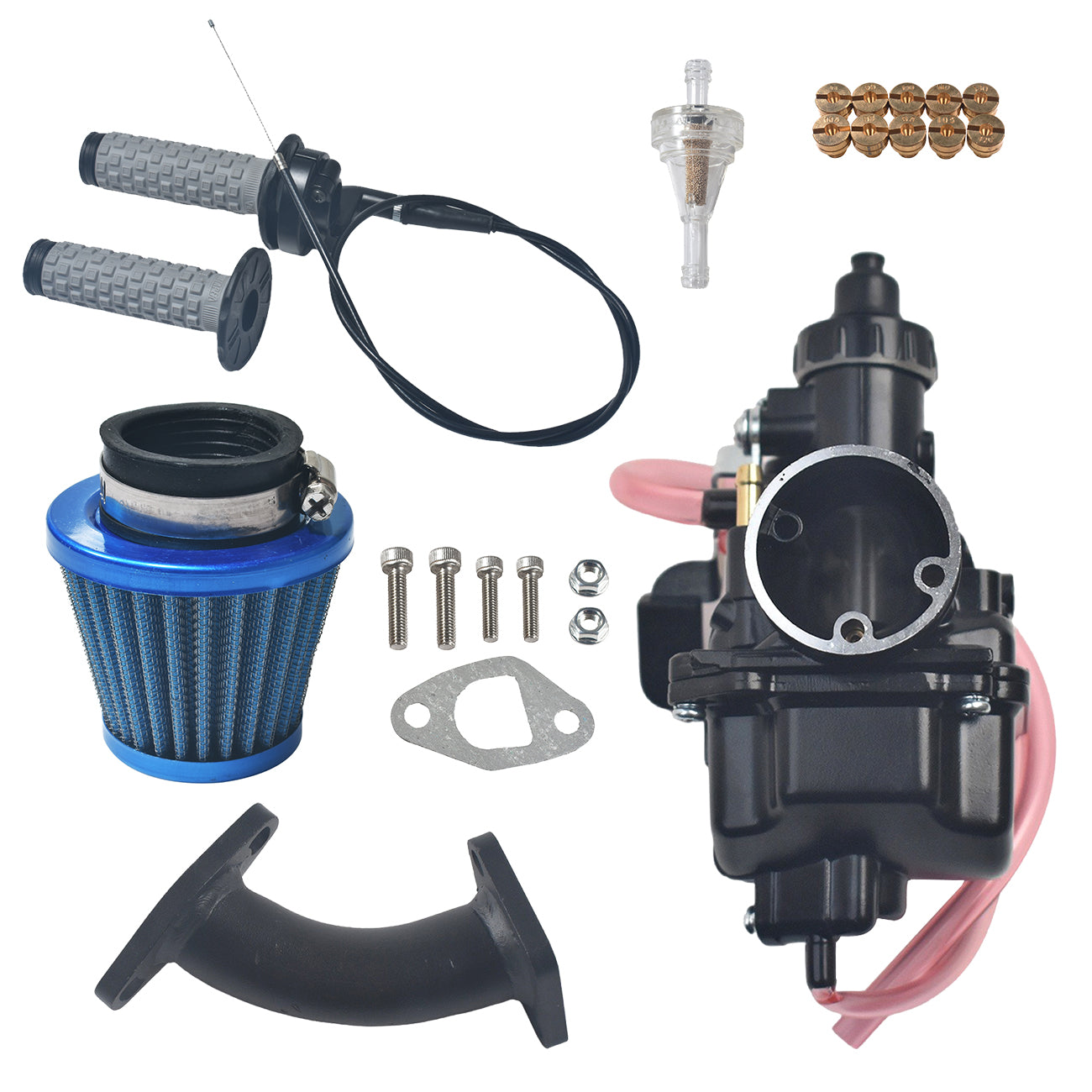 VM22 Blue Carburetor Intake Air Filter For Predator 212cc 196cc KT196 Go Kart