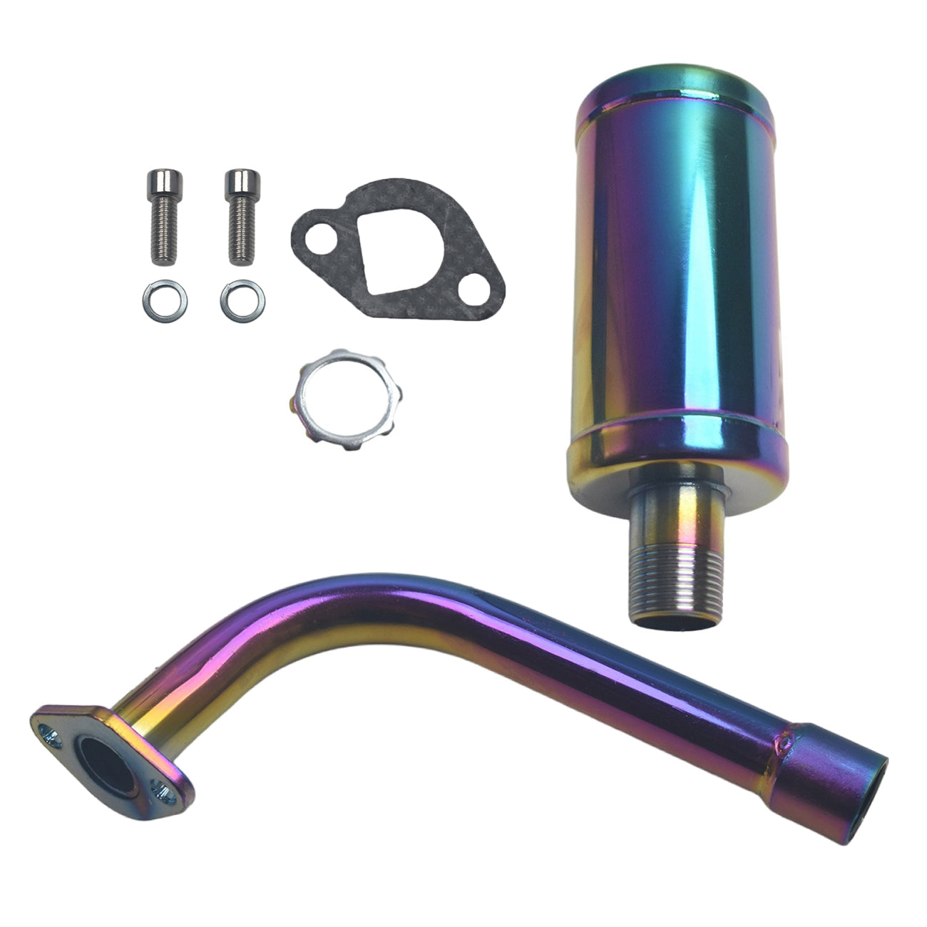 Upgrade Exhaust with Muffler Colorful For Predator 212 196cc Non Hemi Engine,For Coleman CT200U BT200X CT200U-EX,Go Kart and Gas Mini Bike Parts