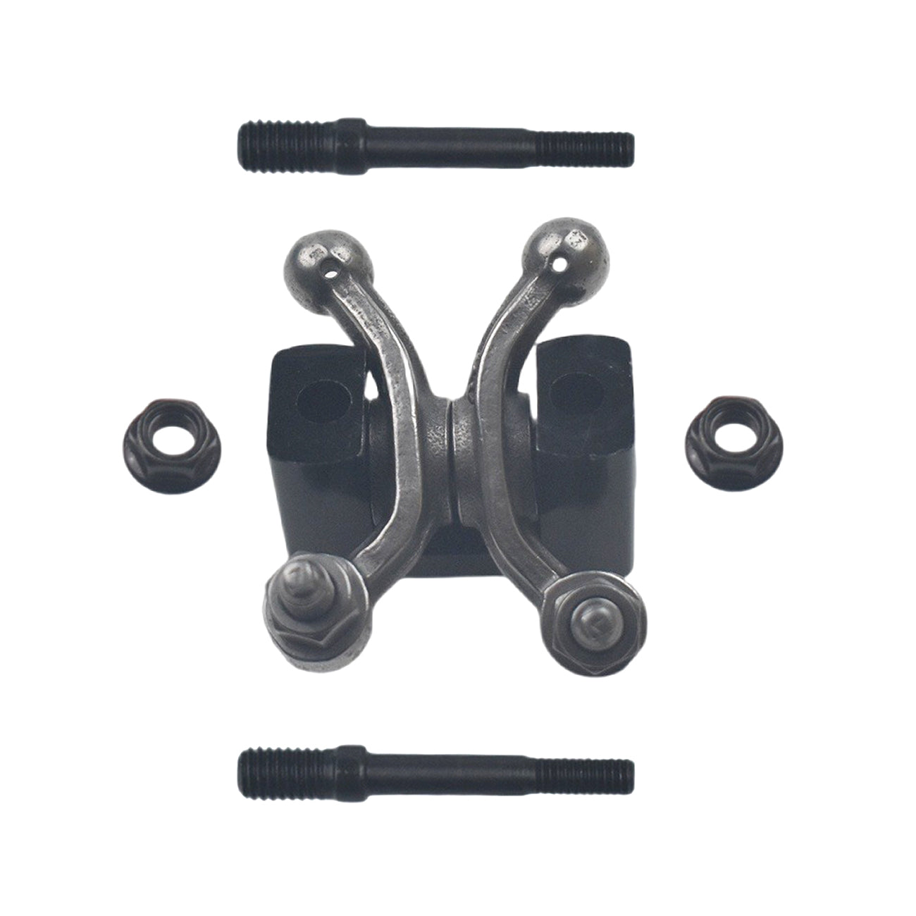 Racing Shaft Rocker Arm Set w Black For Predator 212cc Non Hemiengine Honda GX160 GX200 Engine Mini Bike Stage 2 Performance Parts,Race retainers & 18lb Race Springs