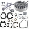 3.328" Billet Aluminum Connecting Rod And 10krpm Flywheel With 18lb Valve Spring And 70mm Flat Top Piston Kit For Predator 212cc Non-Hemi Engine Go Kart Cart