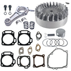 3.328" Billet Aluminum Connecting Rod And 10krpm Flywheel With 18lb Valve Spring And 70mm Flat Top Piston Kit For Predator 212cc Non-Hemi Engine Go Kart Cart
