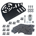 Mini Bike Clutch Cover Chain Guard&35 Chain & Tensioner Kit fit for Coleman CT100U CC100X for Baja DB30 for Predator 79cc 97cc 100cc Mini Bike Go Kart(Silver)