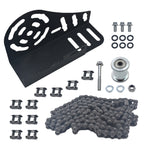 Mini Bike Clutch Cover Chain Guard&35 Chain & Tensioner Kit fit for Coleman CT100U CC100X for Baja DB30 for Predator 79cc 97cc 100cc Mini Bike Go Kart(Silver)