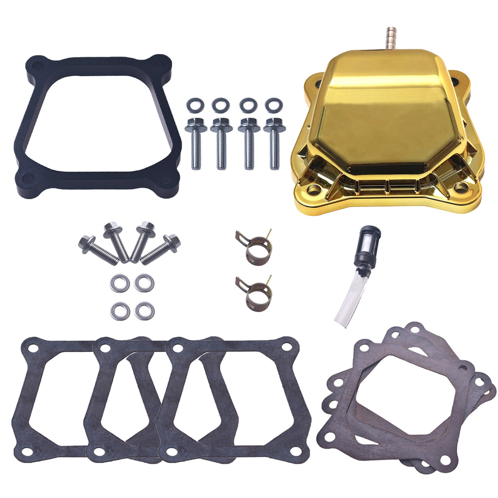 Valve Cover Gold With Billet Valve Cover Spacer Black For Predator Non-Hemi 212cc Engine For Coleman BT200X CT200U Go Kart For Honda GX160 GX200 Engine Go Kart Parts