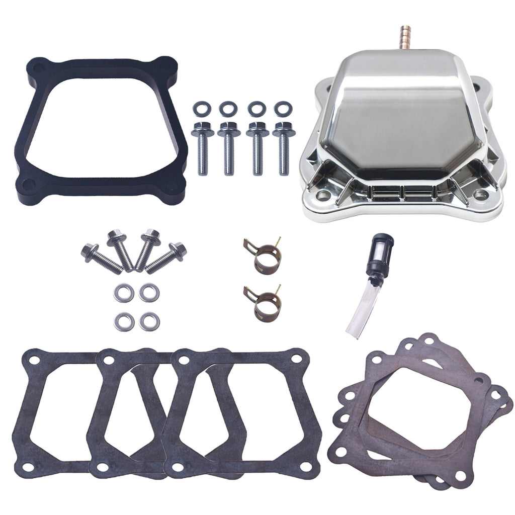 Valve Cover Silver With Billet Valve Cover Spacer Black For Predator Non-Hemi 212cc Engine For Coleman BT200X CT200U Go Kart For Honda GX160 GX200 Engine Go Kart Parts
