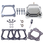 Silver Plastic Valve Cover With Billet Aluminum Spacer For Predator 212 Non hemi For Coleman CT200U CT100U BT200X CC100X Mini Bike SK100 KT196 Go Kart For Honda GX160 GX200 Clone 196cc