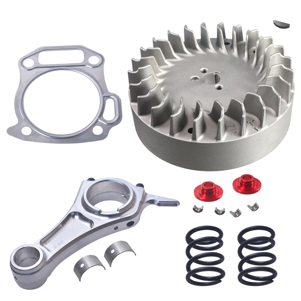 Aluminum Flywheel Billet Rod（3.308） Kit With Valve Spring keepers locks for Predator 212cc/196cc Hemi Engines