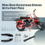 Mini Bike Kickstand Spring with foot pegs for Coleman CT200U Trail 200 CT200U-EX BT200X CT200U-EXR 212cc 196cc 200cc 6.5hp Powersports Mini Bike Parts