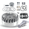 3.308" Billet Aluminum Connecting Rod And 10krpm Flywheel With 26lb Valve Spring And 70mm Flat Top Piston Kit For Predator 212cc Non-Hemi Engine Go Kart Cart