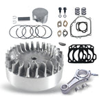 3.308" Billet Aluminum Connecting Rod And 10krpm Flywheel With 26lb Valve Spring And 70mm Flat Top Piston Kit For Predator 212cc Non-Hemi Engine Go Kart Cart