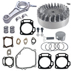 3.308" Billet Aluminum Connecting Rod And 10krpm Flywheel With 26lb Valve Spring And 70mm Flat Top Piston Kit For Predator 212cc Non-Hemi Engine Go Kart Cart