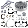 3.303 Billet Aluminum Connecting Rod And 10krpm Flywheel With 26lb Valve Spring And 70mm Flat Top Piston Kit For Honda GX200 Non-Hemi Engine Go Kart Cart
