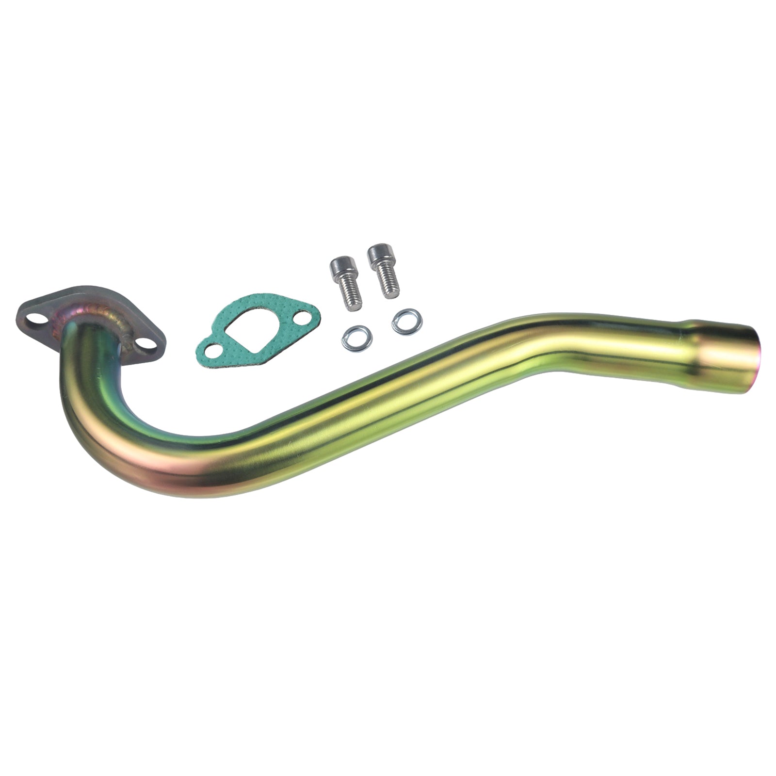 212cc Exhaust Pipe with Muffler for Predator 212 Go Kart 196cc Non Hemi Engine Fit Coleman Powersports KT196 Trailmaster XRX XRS Hammerhead 80T Yerf Dog Manco Tillotson GX200 Performance Parts