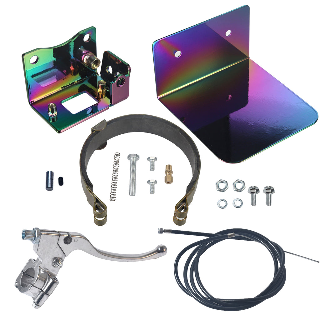 4" Clutch Brake Band Mounting Bracket Kit for for Predator 212 224cc 196cc GX200 Coleman BT200X CT200U CT200U-EX KT196 Baja Warrior MB200 Parts 4" Go Kart Brake Band Mounting Bracket Kit Rainbow