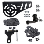 Mini Bike Chain Guard 420 Chain 42 Links & 90 Links with Chain Tensioner Kit for Coleman CT200U CT200U-EX BT200X Baja Warrior MB200 MB165 Massimo for Predator 212cc 196cc 6.5hp 5.5hp minibike Parts