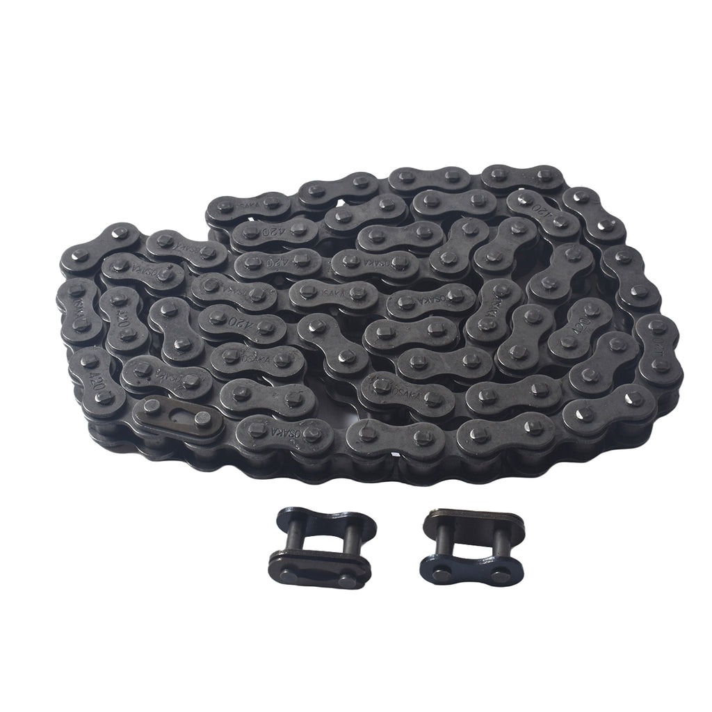 Mini Bike Chain Guard 420 Chain 42 Links & 90 Links with Chain Tensioner Kit for Coleman CT200U CT200U-EX BT200X Baja Warrior MB200 MB165 Massimo for Predator 212cc 196cc 6.5hp 5.5hp minibike Parts