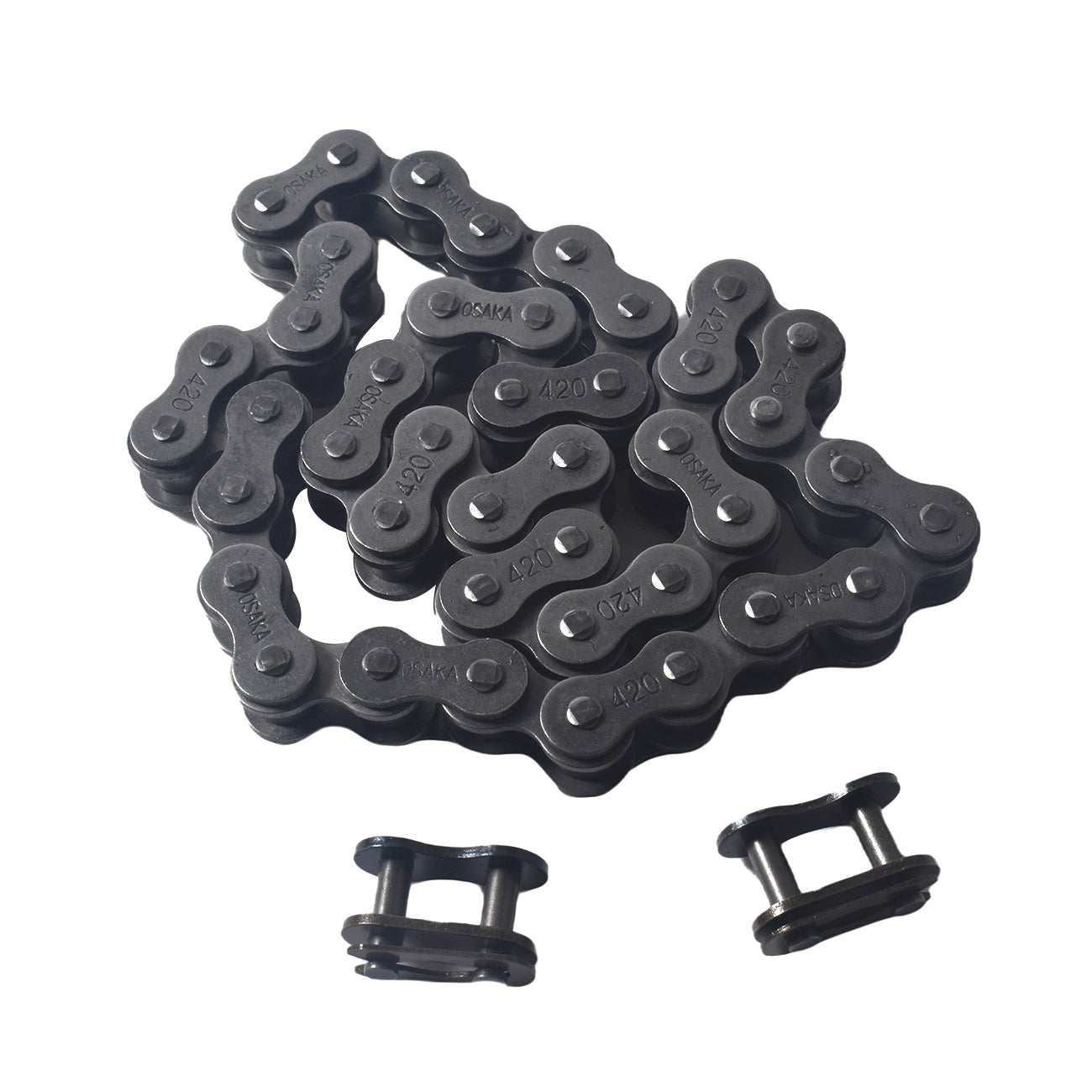 Mini Bike Chain Guard 420 Chain 42 Links & 90 Links with Chain Tensioner Kit for Coleman CT200U CT200U-EX BT200X Baja Warrior MB200 MB165 Massimo for Predator 212cc 196cc 6.5hp 5.5hp minibike Parts