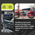 Mini Bike Chain Guard 420 Chain 42 Links & 90 Links with Chain Tensioner Kit for Coleman CT200U CT200U-EX BT200X Baja Warrior MB200 MB165 Massimo for Predator 212cc 196cc 6.5hp 5.5hp minibike Parts