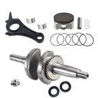 55mm Stroker Crankshaft 3.328" Billet Aluminum Connecting Rod 70mm Ceramic Coated Flat-Top Piston Stroker Rotating Assembly For Predator 212cc Hemi Engine Go Kart Mini Bike Black