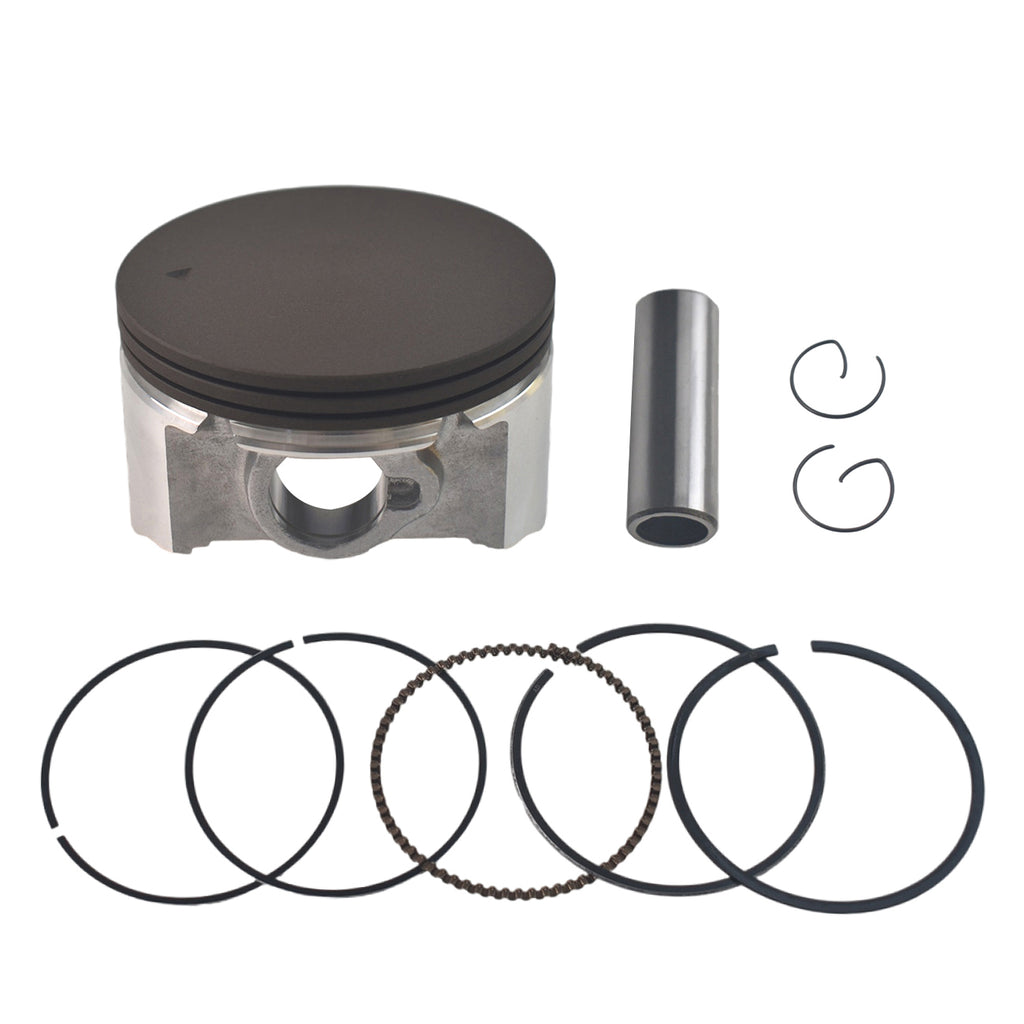 55mm Stroker Crankshaft 3.328" Billet Aluminum Connecting Rod 70mm Ceramic Coated Flat-Top Piston Stroker Rotating Assembly For Predator 212cc Hemi Engine Go Kart Mini Bike Black