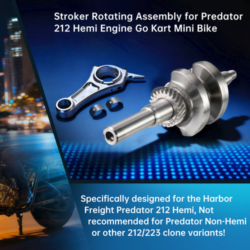 55mm Stroker Kit – Billet Rod & Ceramic Flat Top Piston (Silver)