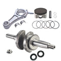 55mm Stroker Crankshaft 3.328" Billet Aluminum Connecting Rod 70mm Ceramic Coated Flat-Top Piston Stroker Rotating Assembly For Predator 212cc Hemi Engine Go Kart Mini Bike Silver