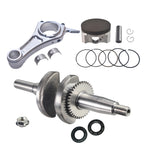 55mm Stroker Crankshaft 3.328" Billet Aluminum Connecting Rod 70mm Ceramic Coated Flat-Top Piston Stroker Rotating Assembly For Predator 212cc Hemi Engine Go Kart Mini Bike Silver