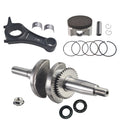 55mm Stroker Crankshaft 3.308" Billet Aluminum Connecting Rod 70mm Ceramic Coated Flat-Top Piston Stroker Rotating Assembly For Predator 212cc Hemi Engine Go Kart Mini Bike Black