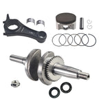 55mm Stroker Crankshaft 3.308" Billet Aluminum Connecting Rod 70mm Ceramic Coated Flat-Top Piston Stroker Rotating Assembly For Predator 212cc Hemi Engine Go Kart Mini Bike Black