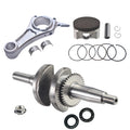 55mm Stroker Crankshaft 3.308" Billet Aluminum Connecting Rod 70mm Ceramic Coated Flat-Top Piston Stroker Rotating Assembly For Predator 212cc Hemi Engine Go Kart Mini Bike Silver