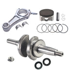 55mm Stroker Crankshaft 3.308" Billet Aluminum Connecting Rod 70mm Ceramic Coated Flat-Top Piston Stroker Rotating Assembly For Predator 212cc Hemi Engine Go Kart Mini Bike Silver