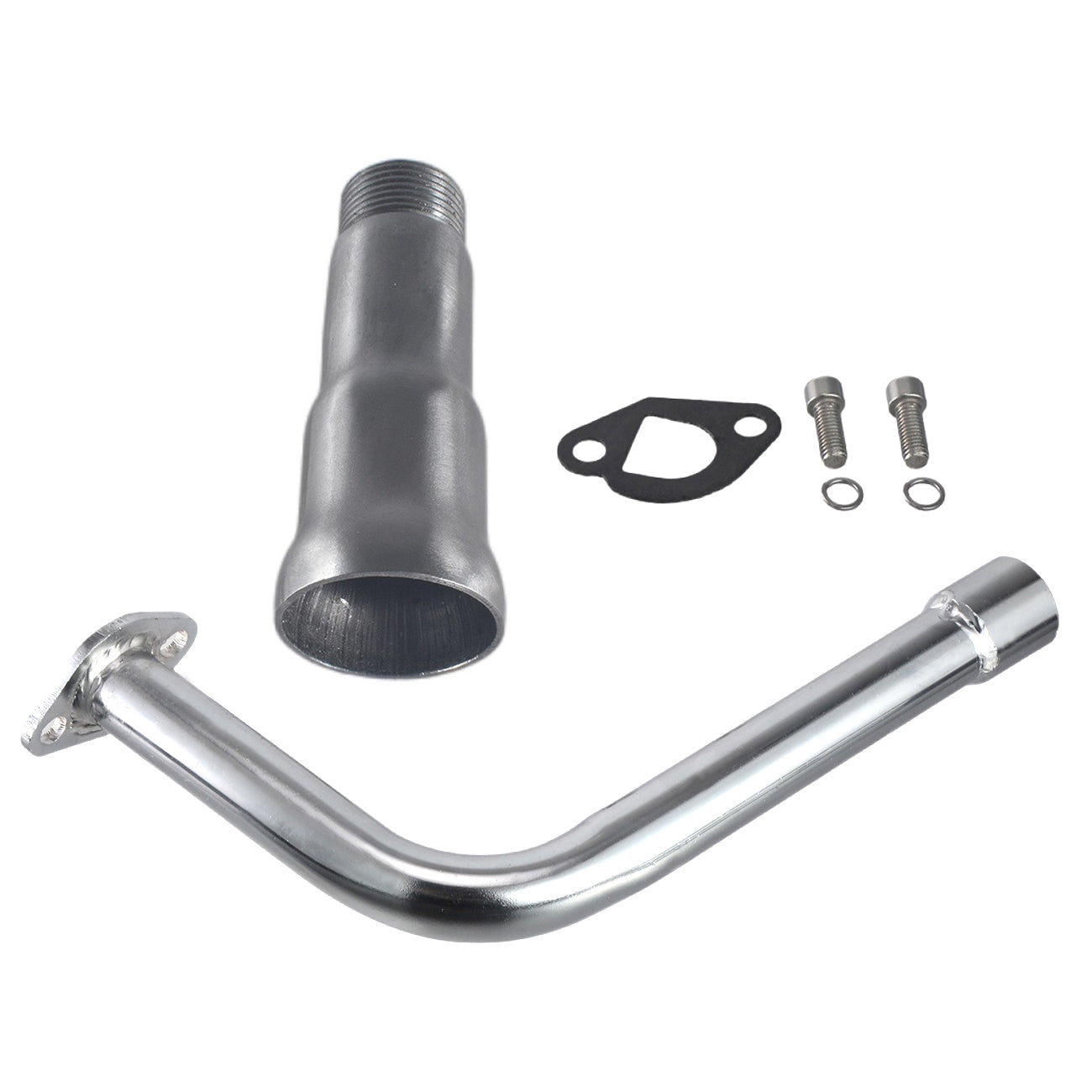 212cc exhaust with 3 Stage exhaust tip For Predator 212cc 196cc 6.5HP for Honda GX160 GX200 for Coleman CT200U BT200X CT200u-ex Mini Bike Go Kart part sliver