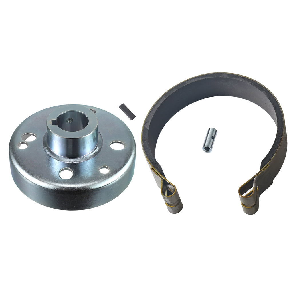 4" Brake Drum Brake Band & Pin with 1" Bore Live Axle Keyway Hub for Go Karts Mini Bikes