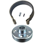 4" Brake Drum Brake Band & Pin with 1" Bore Live Axle Keyway Hub for Go Karts Mini Bikes