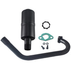 212cc Upgrade Exhaust Pipe with Muffler Kit for Predator 196cc 224cc 6.5hp for Coleman CT200U BT200X CT200U-EX Mini Bike Go Kart Black