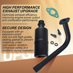 212cc Exhaust Pipe with Muffler For Coleman CT200U BT200X KT196 RB200 MB200,For Predator 212cc 196cc/6.5HP Go Kart and Gas Mini Bike Black