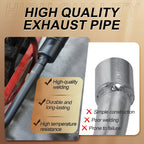 212cc Exhaust Pipe with Muffler For Coleman CT200U BT200X KT196 RB200 MB200,For Predator 212cc 196cc/6.5HP Go Kart and Gas Mini Bike Black