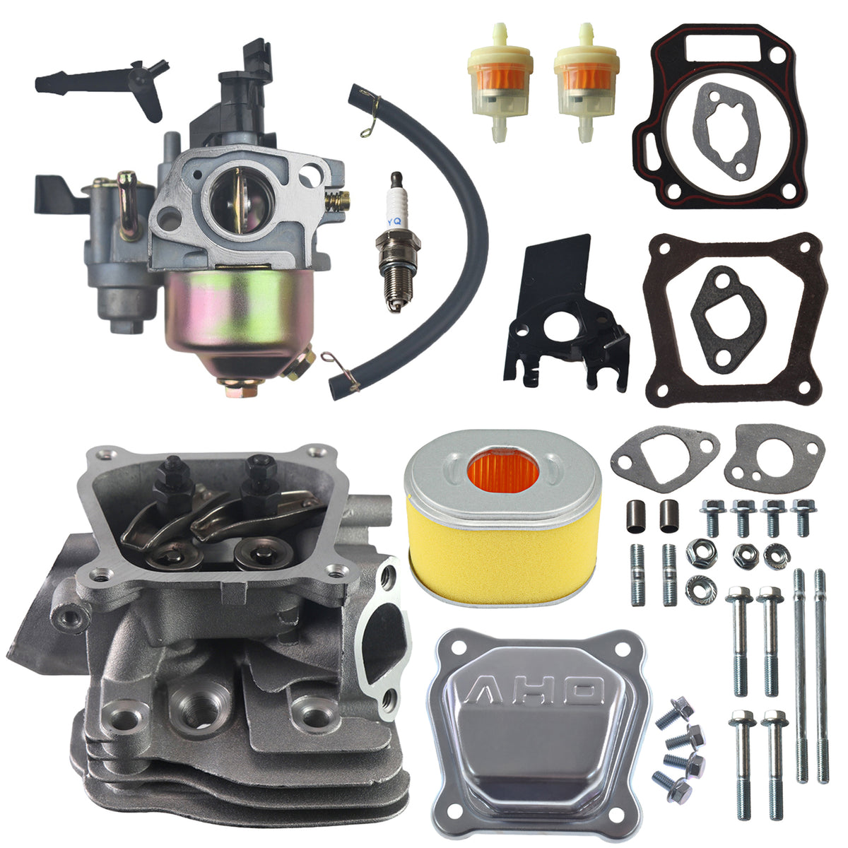 CNC Cylinder Head Assembly Kit For Honda GX160 GX200 Predator 212cc Non Hemi Engine