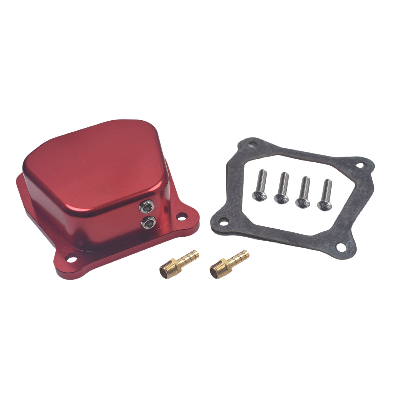 Assembled Cylinder Head CNC Valve Cover Kit for Honda GX160 GX200 for Predator 212cc Non-Hemi Engines, with Gaskets & Spark Plug Fits Generators, Water Pumps, Pressure Washers（Red）