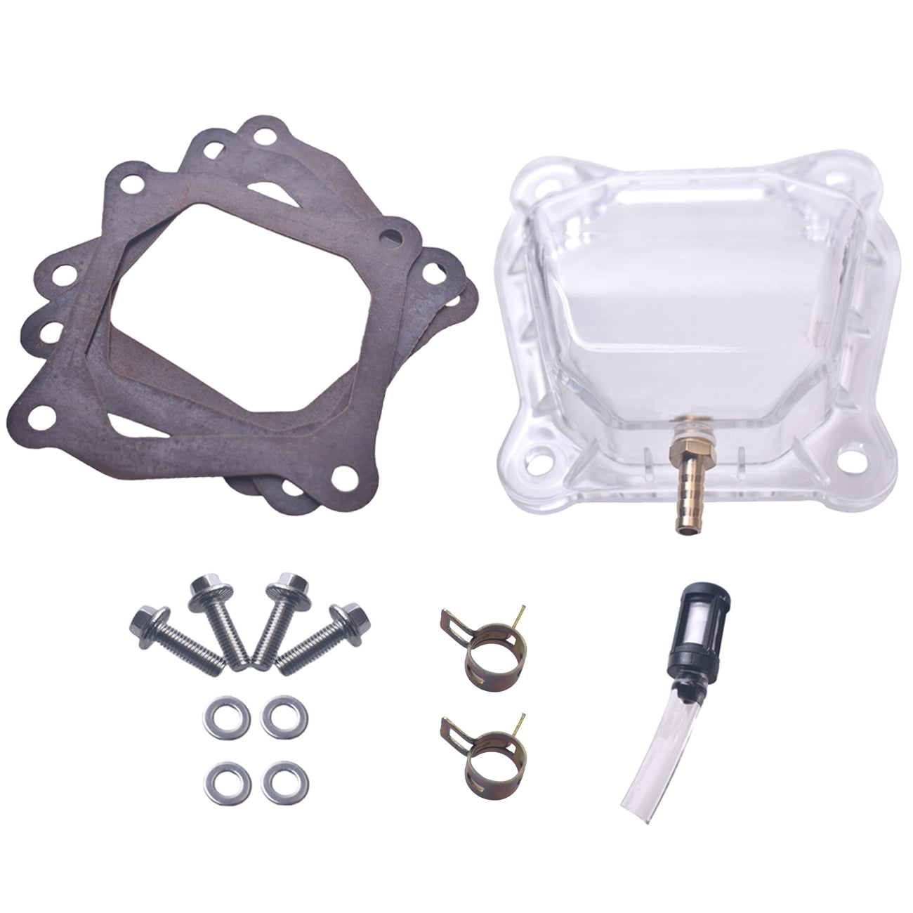 Assembled Cylinder Head Clear Valve Cover Kit for Honda GX160 GX200 for Predator 212cc Non-Hemi Engines, with Gaskets & Spark Plug Fits Generators, Water Pumps, Pressure Washers