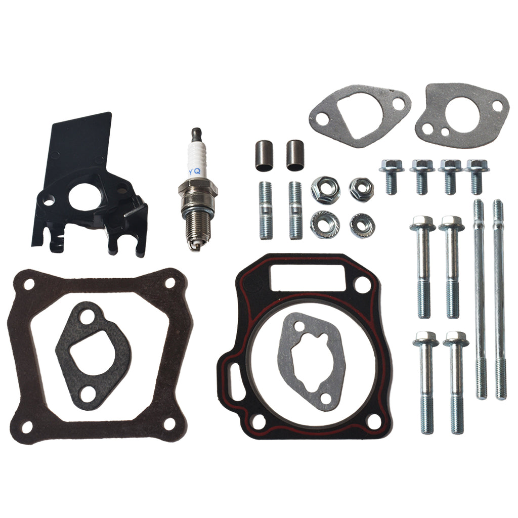 Assembled Cylinder Head Clear Valve Cover Kit for Honda GX160 GX200 for Predator 212cc Non-Hemi Engines, with Gaskets & Spark Plug Fits Generators, Water Pumps, Pressure Washers