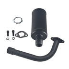 Upgrade Exhaust Pipe with Muffler For Coleman Powersports CT200U BT200X CT200u-ex,212cc 196cc/6.5HP Go Kart and Gas Mini Bike Black