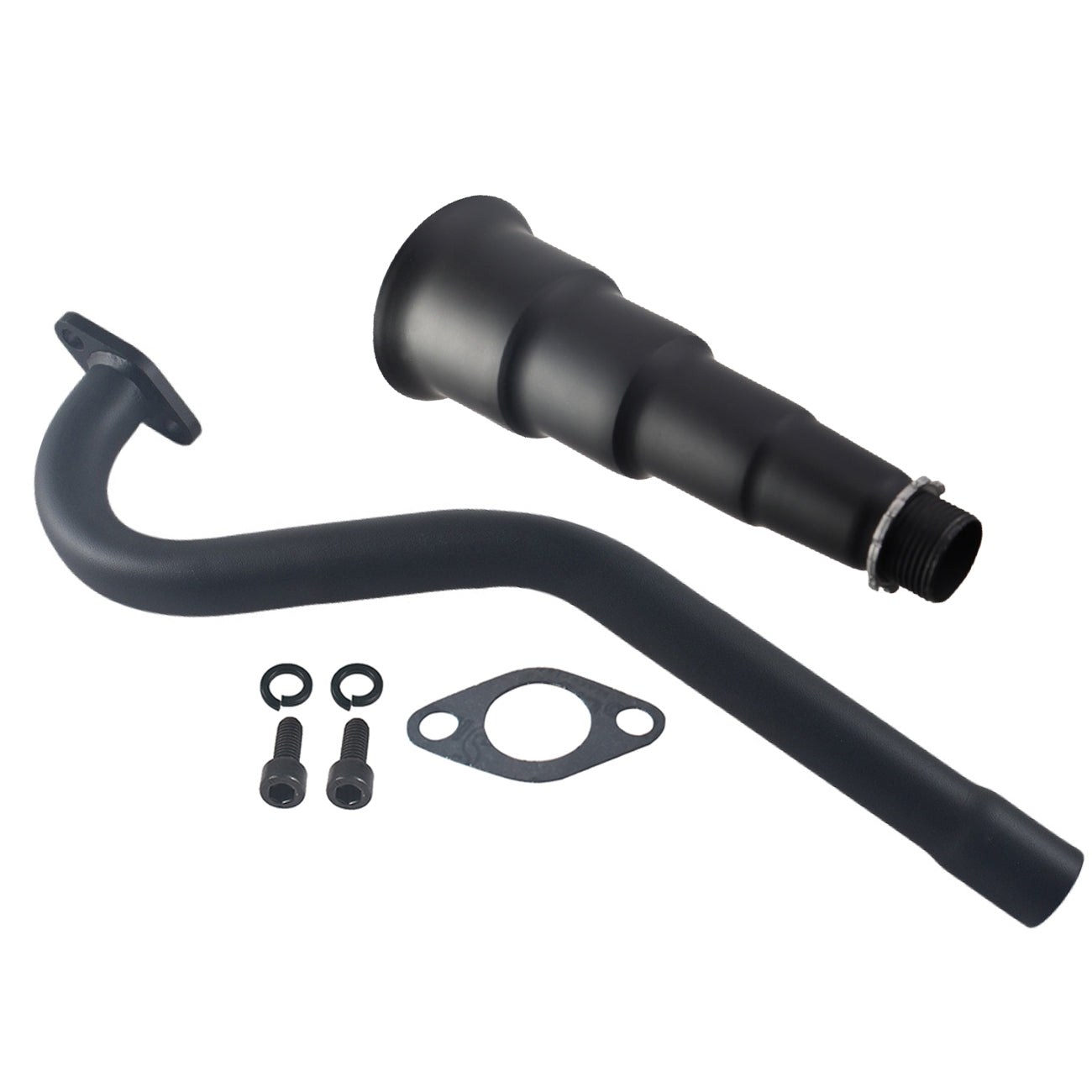 5 Stage Exhaust tip Central long Exhaust Pipe For Predator 79cc 98cc 3HP Coleman CT100U Mini bike FRP GMB100 GPS Rascal Baja Doodlebug Dirt Bug Mini bike Black