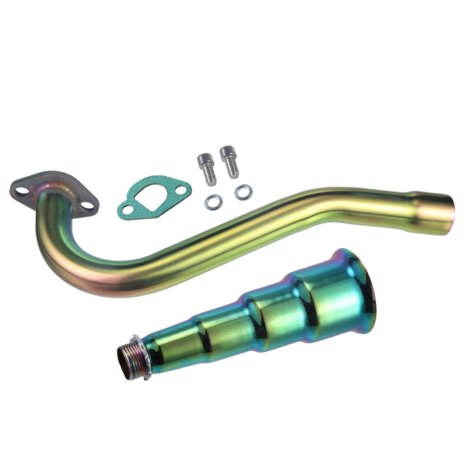 Exhaust Trumpet Header Pipe for Predator 196cc 212cc GX160 GX200 Engine for Manco Yerf Dog Go Kart Minibike Parts