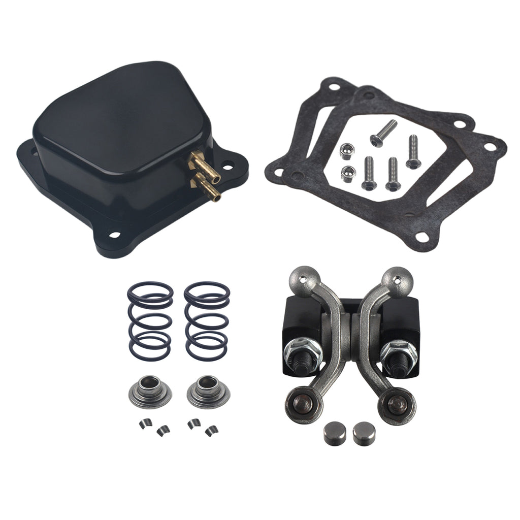 1.3 Ratio Solid cast Racing Shaft Rocker Arm set with billet value cover 22lb race springs for Predator 196cc 212cc 224cc Non Hemi
