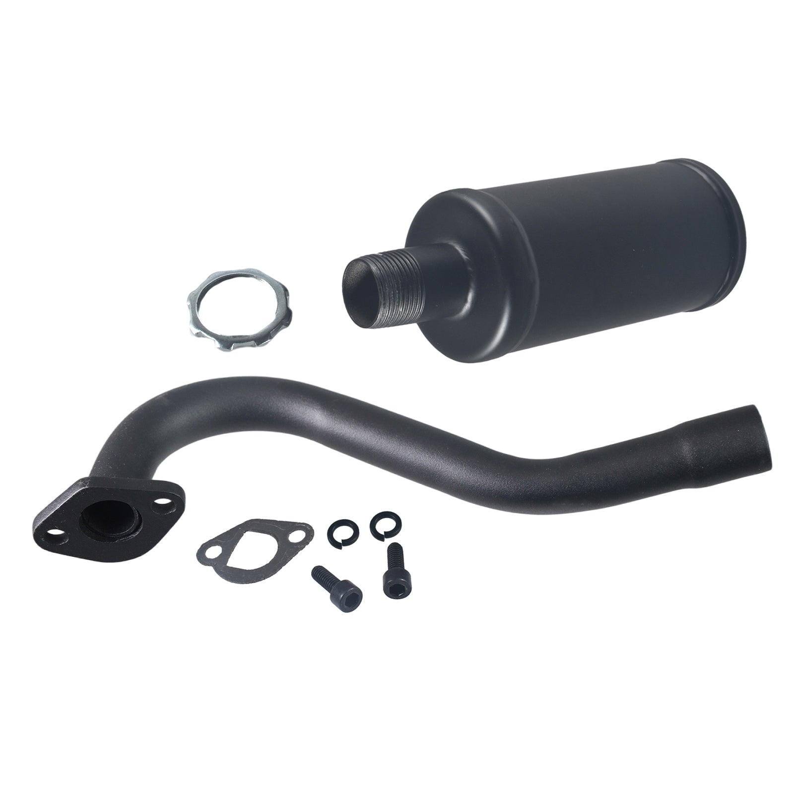 212cc Exhaust Pipe with Muffler for Predator 212 196cc Non Hemi Engine Fit Coleman Powersports KT196 Trailmaster XRX XRS Hammerhead 80T Yerf Dog Manco Tillotson GX200 Go Kart Performance Parts