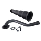 212cc Exhaust Trumpet Pipe for Predator 212 196cc Non Hemi Engine Fit Coleman Powersports KT196 Trailmaster XRX XRS Hammerhead 80T Yerf Dog Manco Tillotson GX200 Go Kart Performance Parts Black