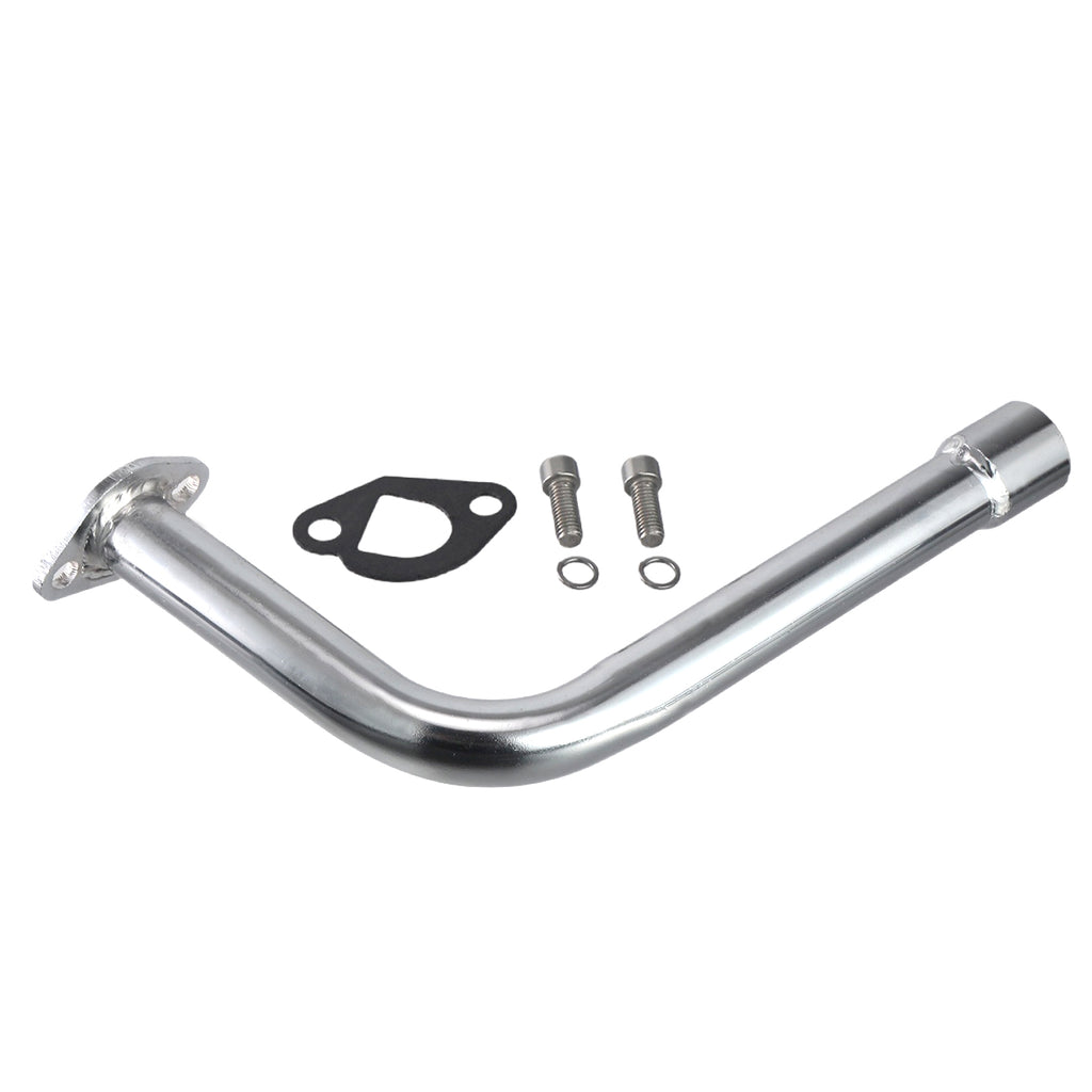 Exhaust Pipe female thread With Muffler For Predator 196cc 212cc for GX160 GX200 Engine for Coleman Bt200x Go Kart Mini Bike Performance Parts Silver